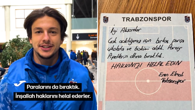 Trabzonsporlu oyunculardan gülümseten hareket