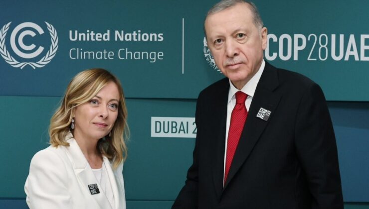 Cumhurbaşkanı Erdoğan, Dubai’de İtalya Başbakanı Giorgia Meloni’yi kabul etti